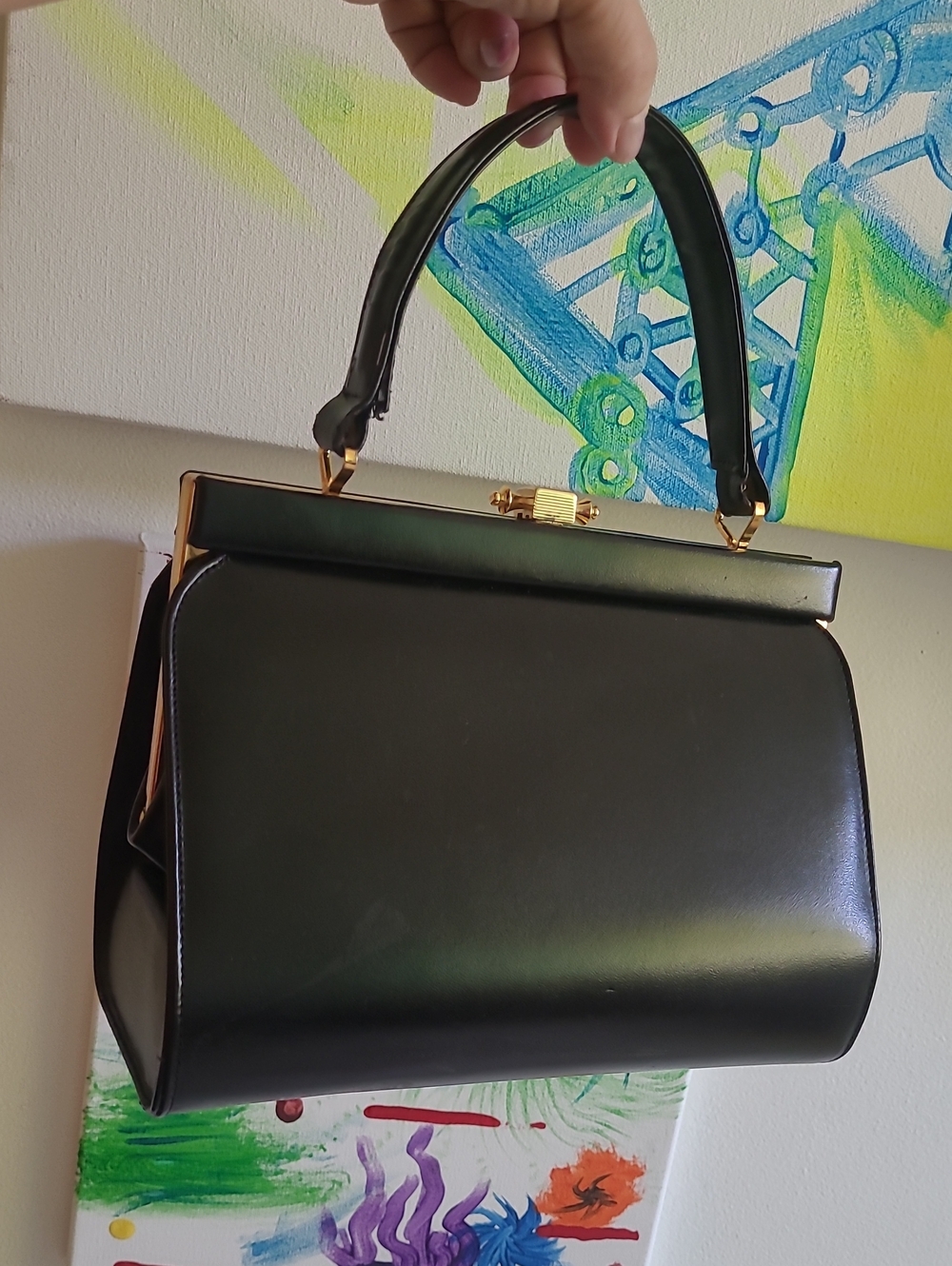 Queen Purse Leather England Genuine Vintage Classic Satchel